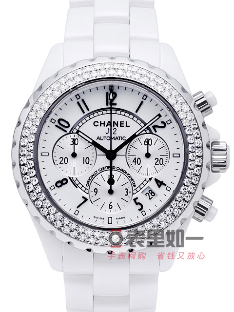 Chanel J12 Series White Chronograph Men's Automatic Mechanical Watch H1008 41MM Korean Ceramic Diamo...