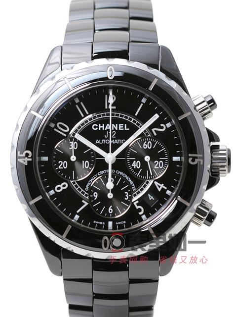 Chanel J12 Series Black Chronograph Men's Automatic Mechanical Watch H0940 41MM Korean Ceramic