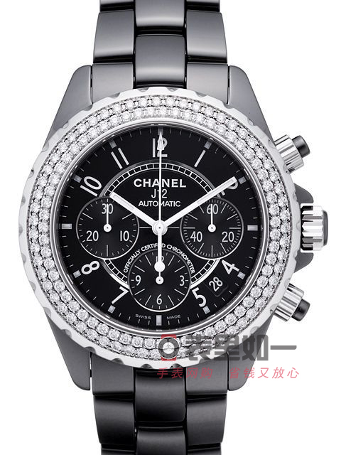 Chanel J12 Series Black Chronograph Men's Automatic Mechanical Watch H1009 41MM Korean Ceramic Diamo...