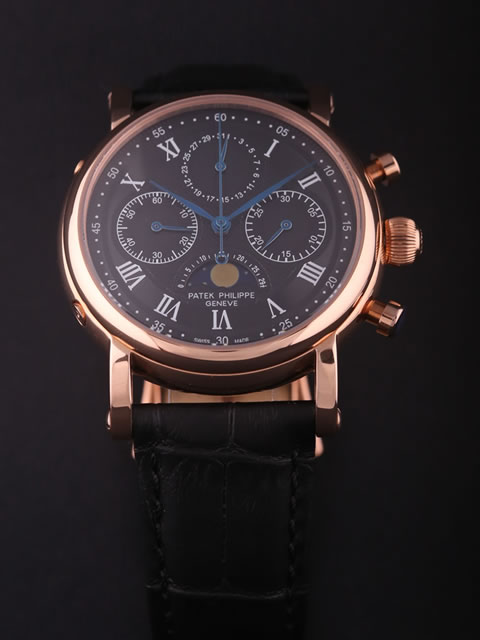Patek Philippe Perpetual Calendar Starry Moonphase Chronograph Watch Rose Gold