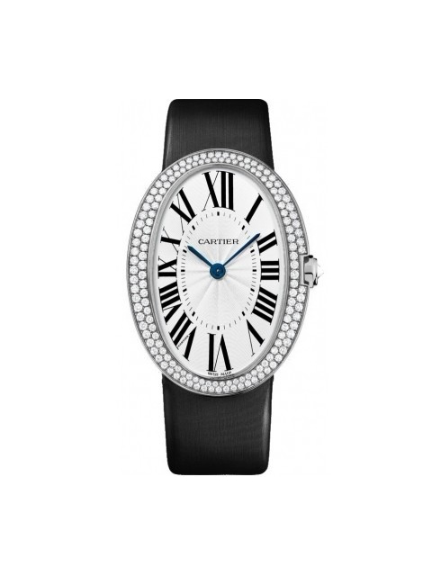 [1:1] Cartier Baignoire Collection WB520009 watch, stainless steel with diamonds, ladies' quartz wat...