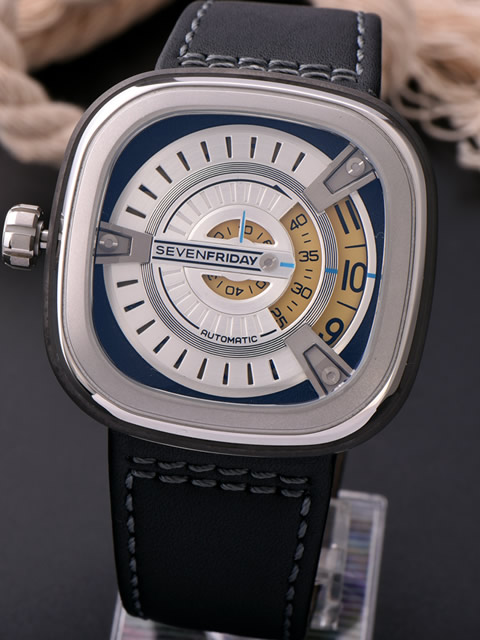[NOOB Fabrikası 1:1] SevenFriday Saat Beyaz Kadran Deri Kayış Citizen (Miyota) 8215 Mekanizma 
