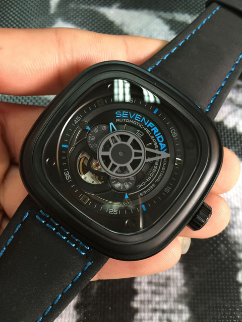 [1:1 Replica] SevenFriday PRIOR'S VOICE PVD case black strap