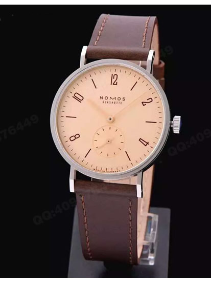 NOMOS Tangomat collection 601 watch with orange dial