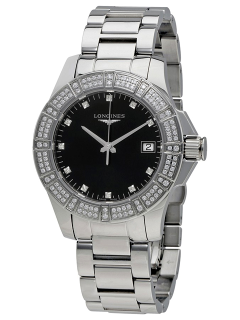 Longines Conquest Series L3.180.0.57.6 diamond-set watch