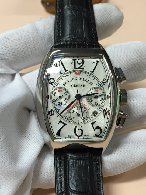 Franck Muller Chronographe Series 8880 CC AT Stainless Steel Baton Dial Watch