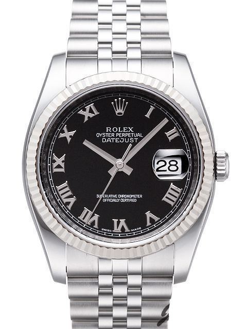 [Top Grade Replica Watch] Rolex Datejust Series Automatic Mechanical Watch 116234 Black Dial with Ro...