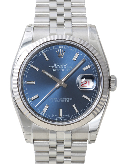 [Top replica watch] Rolex Datejust automatic mechanical watch 116234 blue baton dial