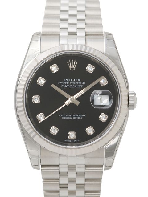 [Top Replica Watch] Rolex Datejust Automatic Mechanical Watch 116234 black diamond-set dial