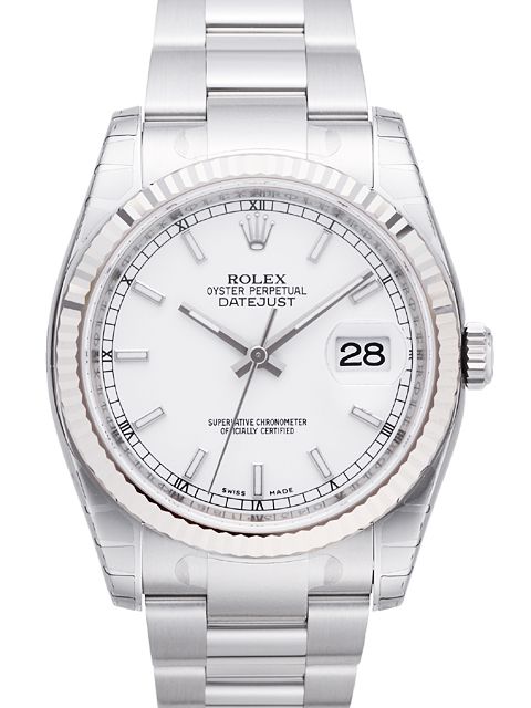 [Top Replica Watch] Rolex Datejust Automatic Mechanical Watch 116234 baton index white dial