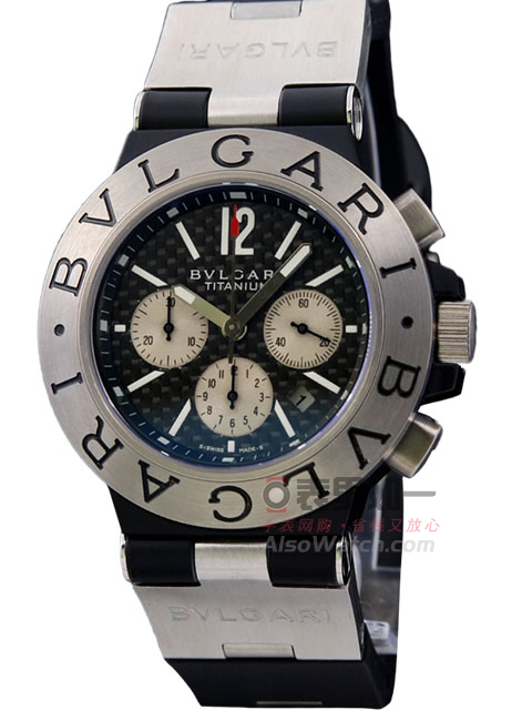 Bvlgari BVLGARI Diagono serisi çok fonksiyonlu 7750 mekanik erkek saati TI44BTAVDCH siyah kadran modeli