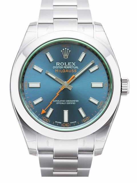 Rolex Milgauss collection 116400-GV-72400 blue dial watch