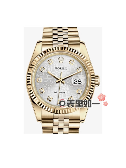 top replica Rolex Datejust automatic mechanical gold watch 116238 silver patterned dial watch