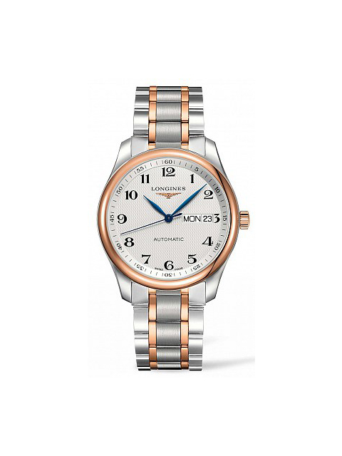 Longines Master Collection L2.755.5.97.7 rose gold double calendar watch