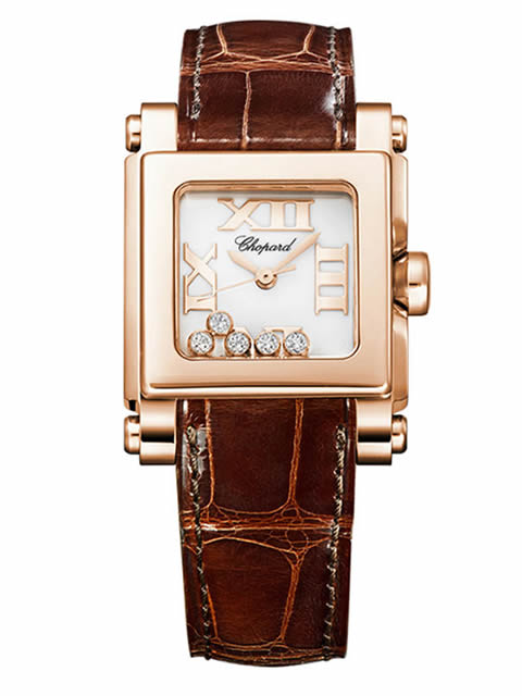Chopard Happy Diamonds Series 275349-5001 Rose Gold Quartz Watch