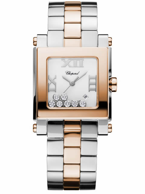 Chopard Happy Diamonds Series 278516-6002 Two-Tone Rose Gold Watch