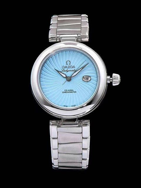 [Top Selection] Omega De Ville Ladymatic 34 mm Co-Axial Series 425.33.34.20.05.001 aquamarine watch ...