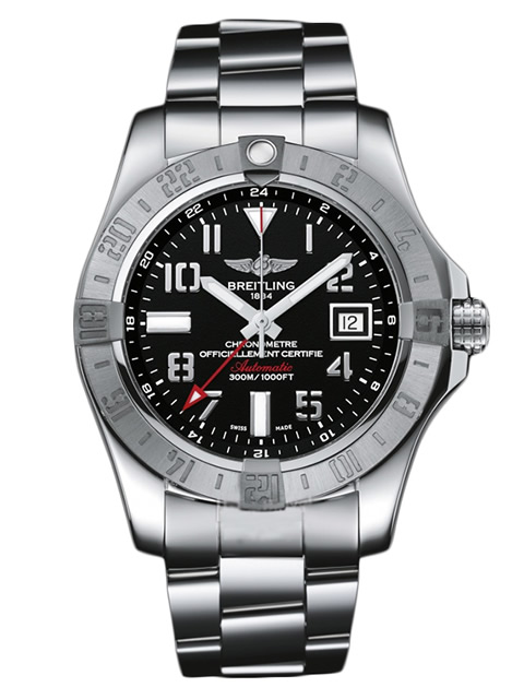 Top Breitling Avenger series A3239011/BC34/170A mens watch leather strap edition