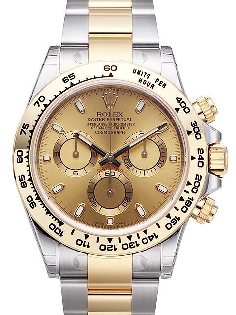 [Top Version] Rolex Cosmograph Daytona collection 116518 two-tone bracelet champagne dial watch
