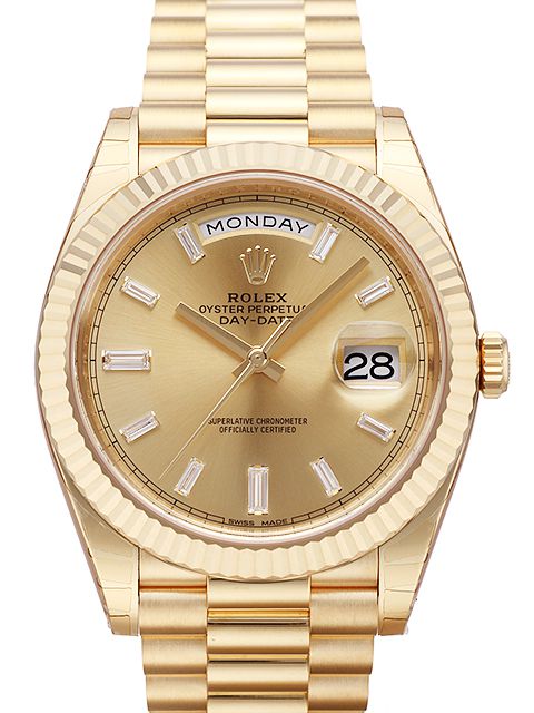 [Perfect Edition] Rolex Day-Date series 228238 gold dial watch