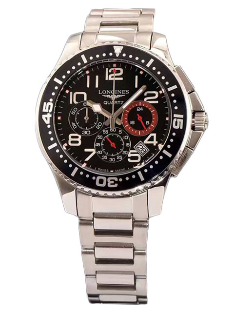 Longines Sport Collection L3.744.4.96.6 Quartz Watch Black Dial