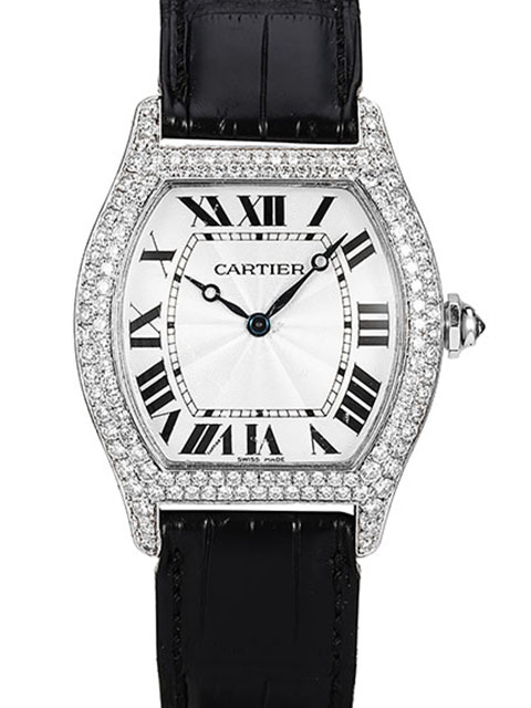 CARTIER Tortue Series WA503851 Diamond-Set Quartz Watch