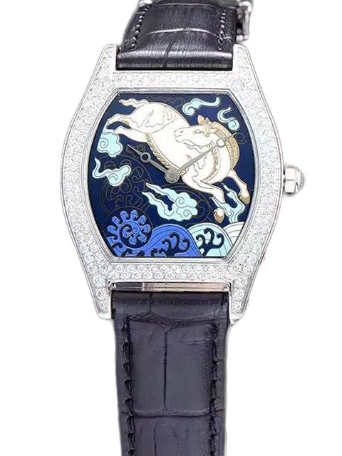 CARTIER Tortue Series HPI00348 Symbolic Diamond-Set Watch Flying Pegasus