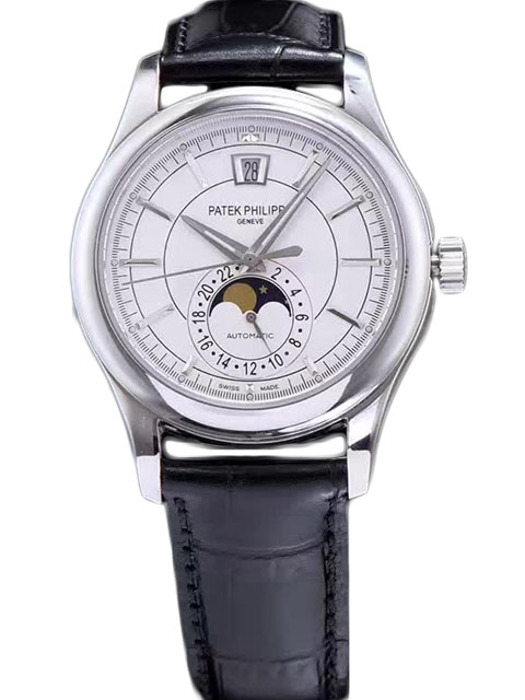 Patek Philippe Complications Chronograph Series 5205G-001 Watch with White Dial