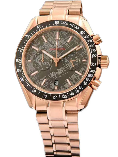 Fine Edition Omega Speedmaster Series 311.63.44.51.99.001 Rose Gold Sports Quartz Watch