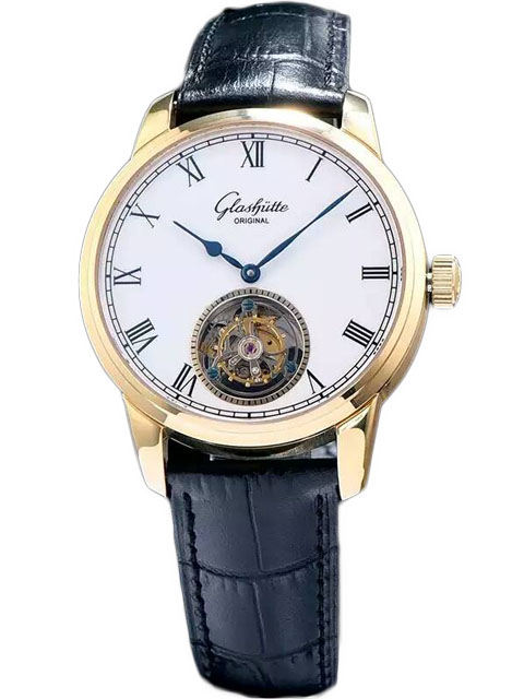 [Top-tier Tourbillon] Glashütte Original Senator 94-11-01-01-04 gold-tone tourbillon watch