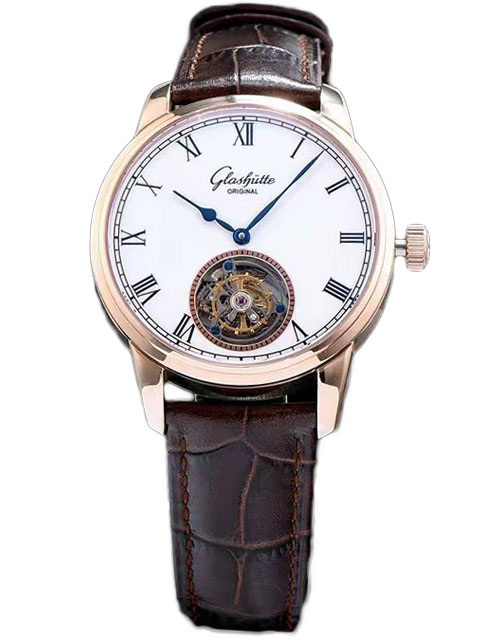 [Top-tier Tourbillon] Glashütte Original Senator 94-11-01-01-04 rose gold tourbillon watch