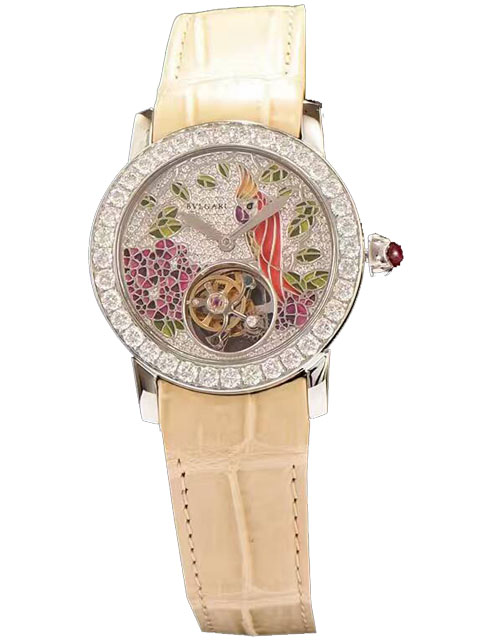 Bvlgari BVLGARI-BVLGARI 102405 BBLW37PD1C7GDLTB Diamond-Set Tourbillon Watch