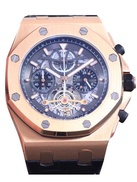 Audemars Piguet Royal Oak 26347TI.GG.D004CA.01 rose gold skeleton quartz watch