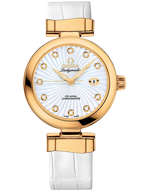 V6 Perfect Edition Omega De Ville Series Ladymatic 425.63.34.20.55.002 Ladies' Yellow Gold Mechanica...