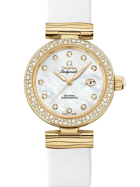 V6 Perfect Edition Omega De Ville Series Ladymatic 425.67.34.20.55.007 Ladies' Yellow Gold Diamond-S...