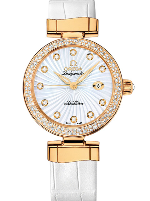 V6 Perfect Edition Omega De Ville Series Ladymatic 425.68.34.20.55.003 Ladies' Yellow Gold Diamond-S...
