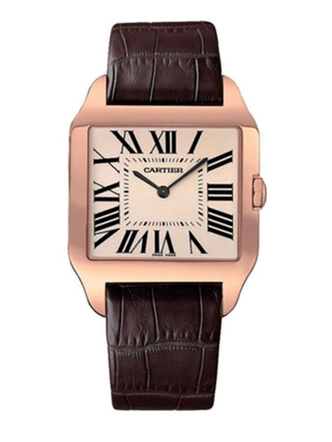 Cartier Santos series W2006951 rose gold quartz watch
