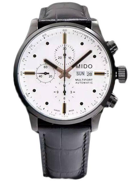 Mido Multifort collection M005.614.37.051.01 PVD white dial automatic mechanical watch