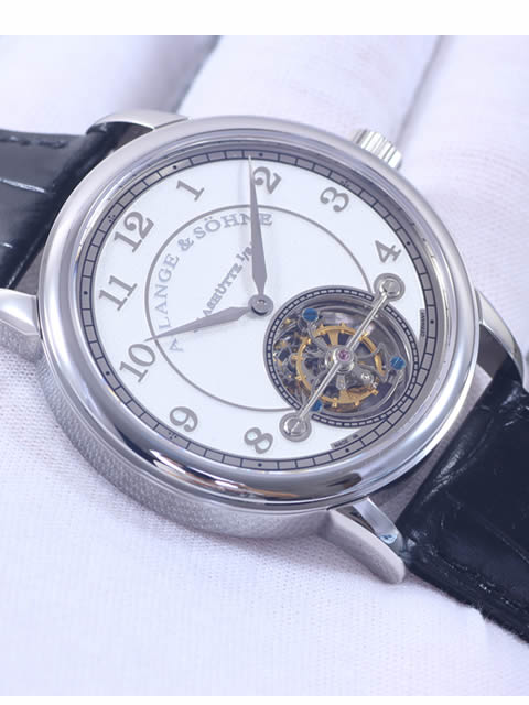 A. Lange & Söhne 1815 Collection Tourbillon Watch Stainless Steel Case White Dial Silver Numeral Mar...