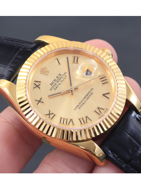 Premium Rolex Datejust Series Automatic Mechanical Men's Watch Gold Dial