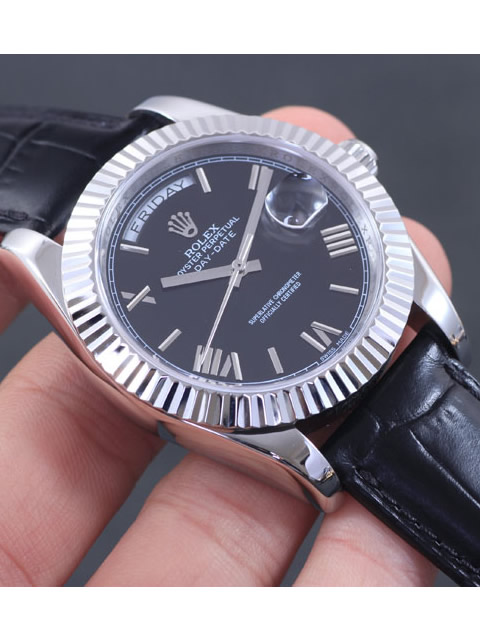 Premium Rolex Day-Date Series Automatic Mechanical Men's Watch Black Dial