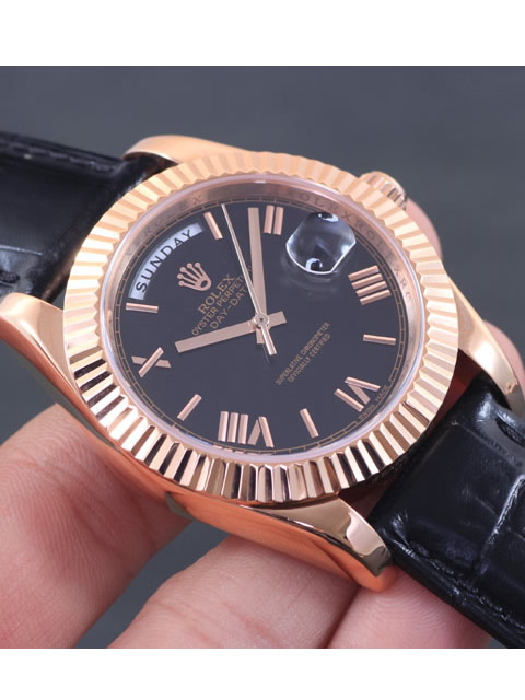 Premium Rolex Day-Date Series Automatic Mechanical Men's Watch Black Dial