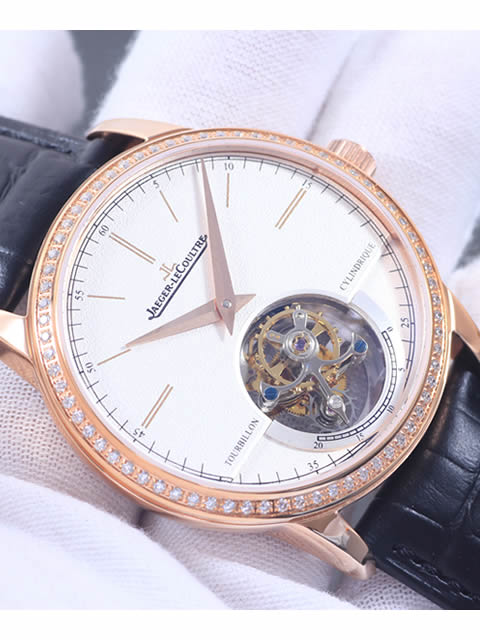 Jaeger-LeCoultre Master Series 5082420 Series Rose Gold Diamond-set Case Manual Tourbillon Watch