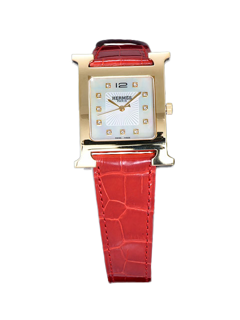 Hermes Heure H series W036845WW00 quartz diamond-set watch