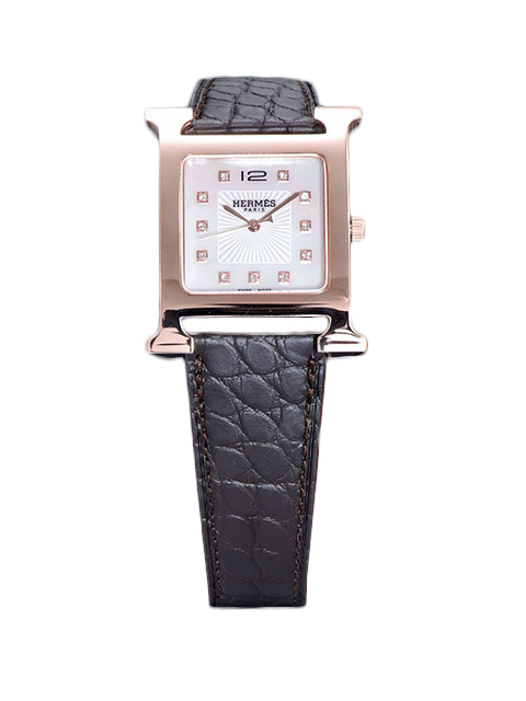 Hermes Heure H series W036736WW00 quartz diamond-set watch