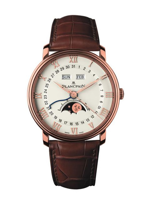 Blancpain Classic series 6654-3642-55B watch with date, day and month display functions, automatic m...