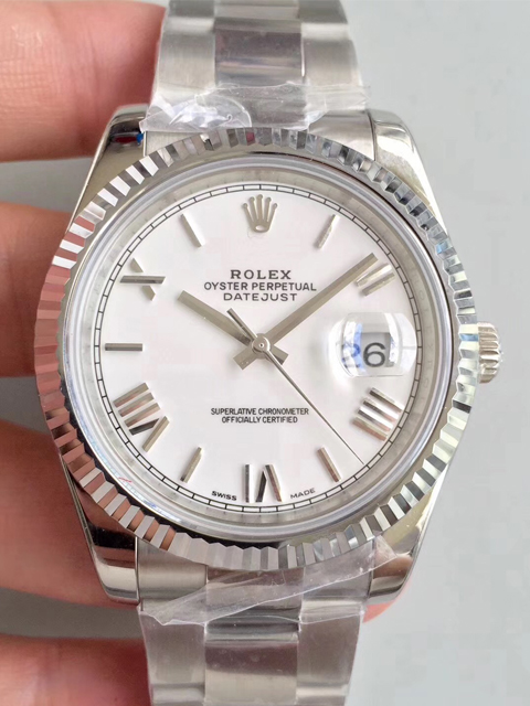 N Factory new release 2017 new Rolex Datejust 41 silver baton dial watch