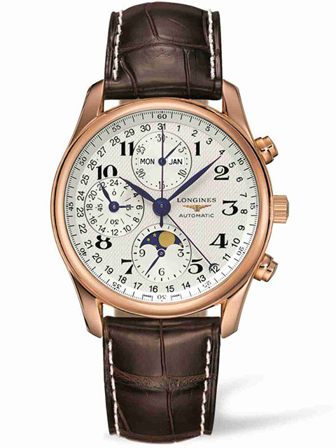 [JF Perfect Edition] Longines Master Collection L2.673.8.78.3 eight-hand moonphase chronograph mechanical men's watch