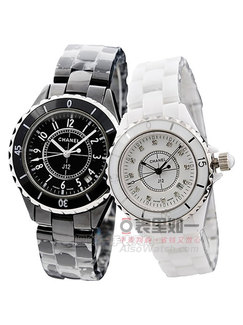Chanel J12 series ceramic couples' watch set