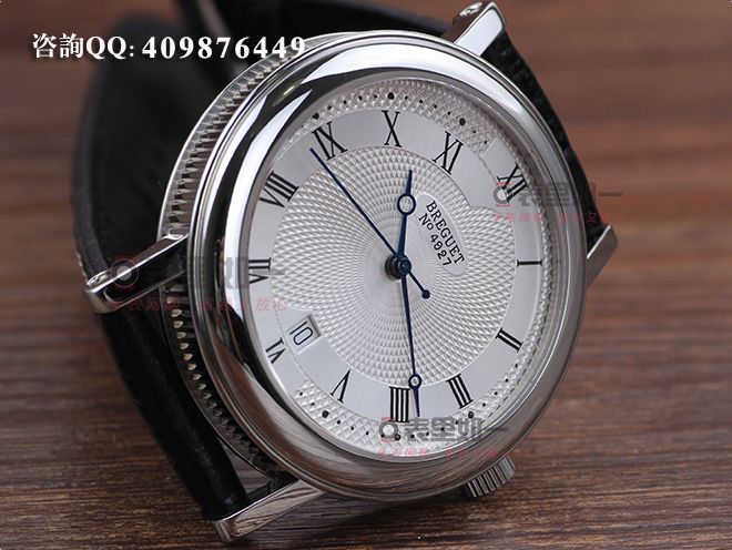 Breguet automatic mechanical men's watch with exhibition case back 5197BA/15/986 silver case